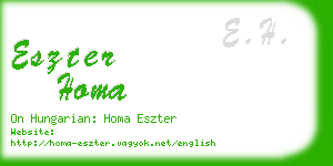 eszter homa business card